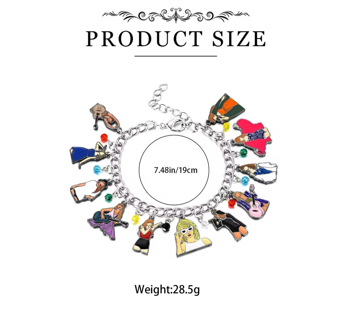 Taylor Eras Charm Bilezik