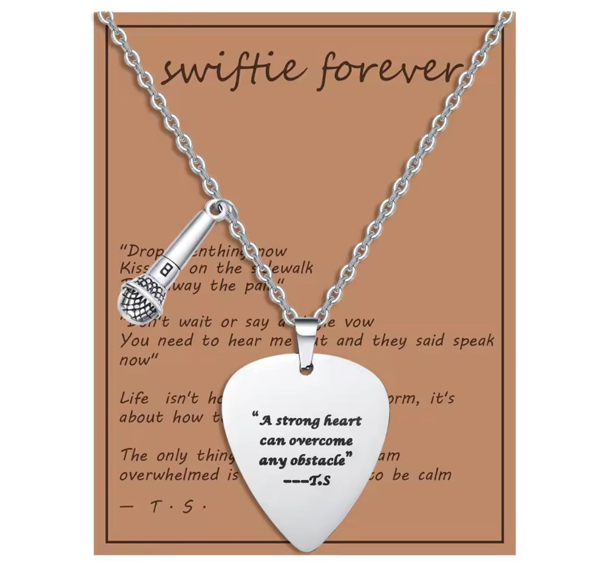 Taylor Life Quotes Necklace / Taylor Hayat Sözleri Kolye