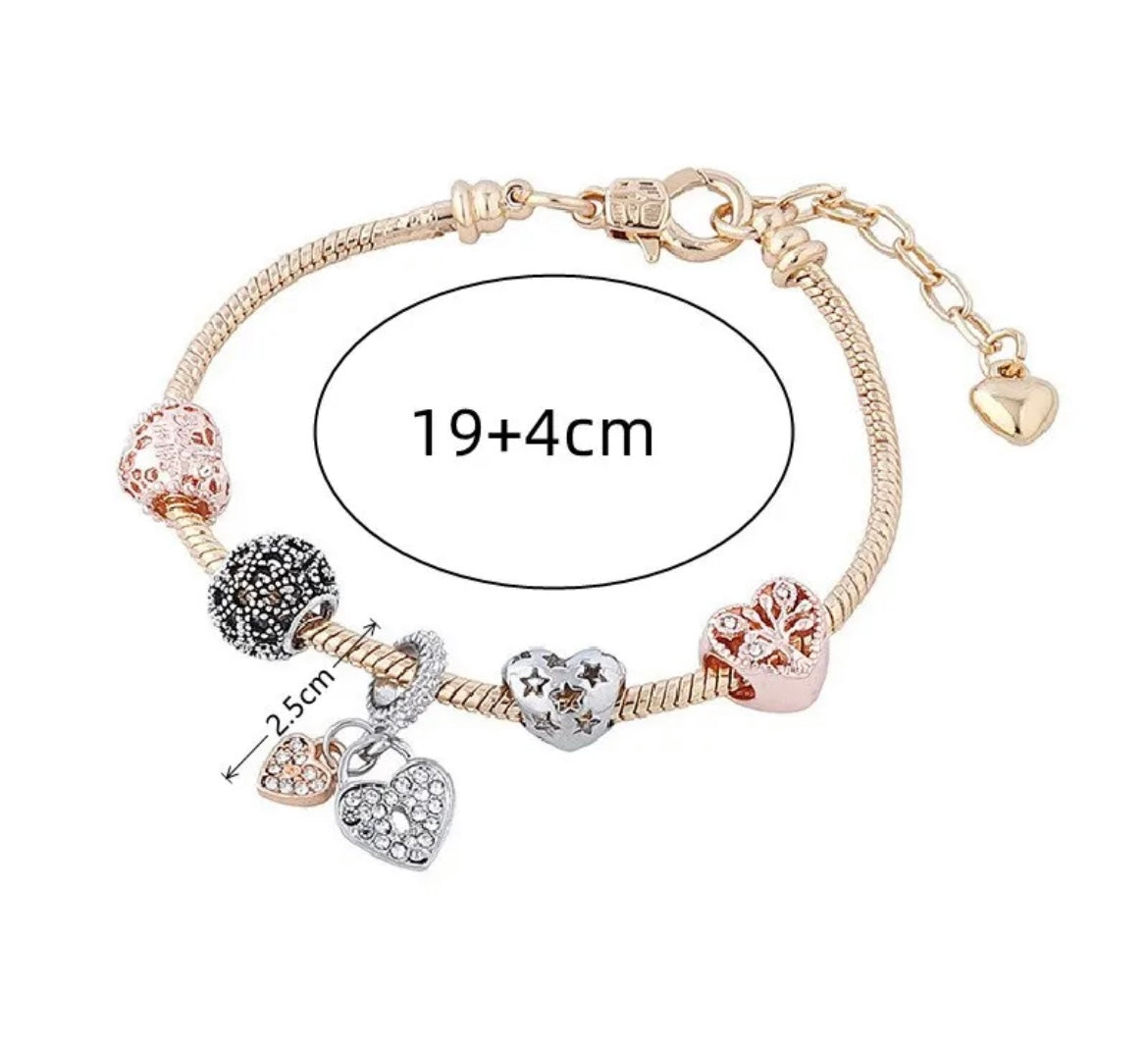 Kalp Şekilli Hayat Ağacı Bilezik