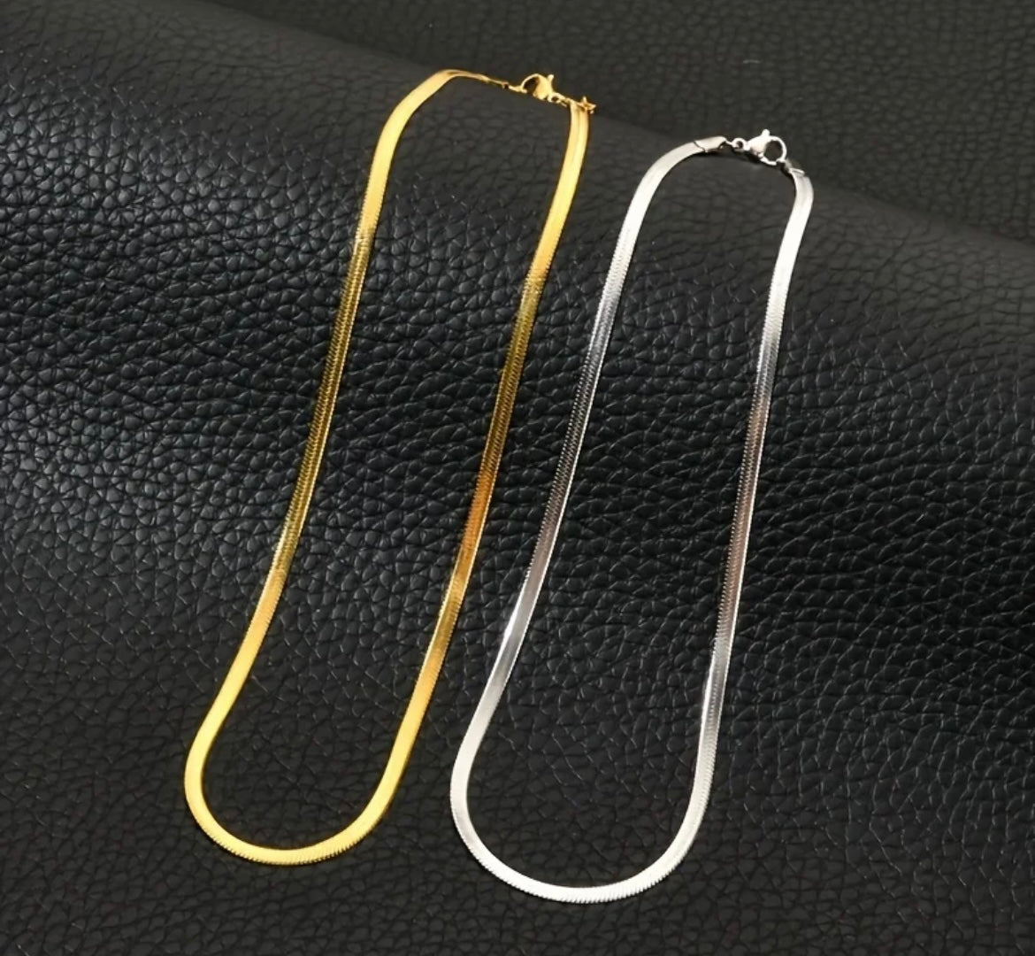 Paslanmaz Gümüş Altın Kaplama Zincir Kolye