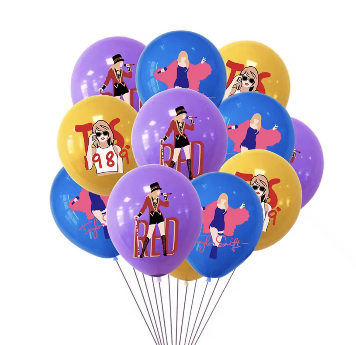 Taylor Birthday Decoration Set - Balloons, Cake Inserts, Banner | Taylor Doğum Günü Dekorasyon Seti