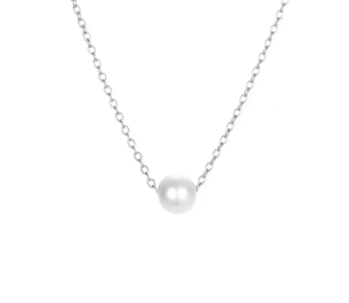 Tek İnci Kolye Golden/Gümüş