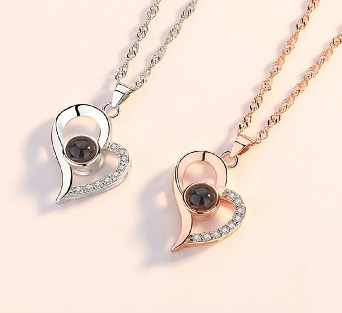 100 Dilde Seni Seviyorum Yazan Kolye