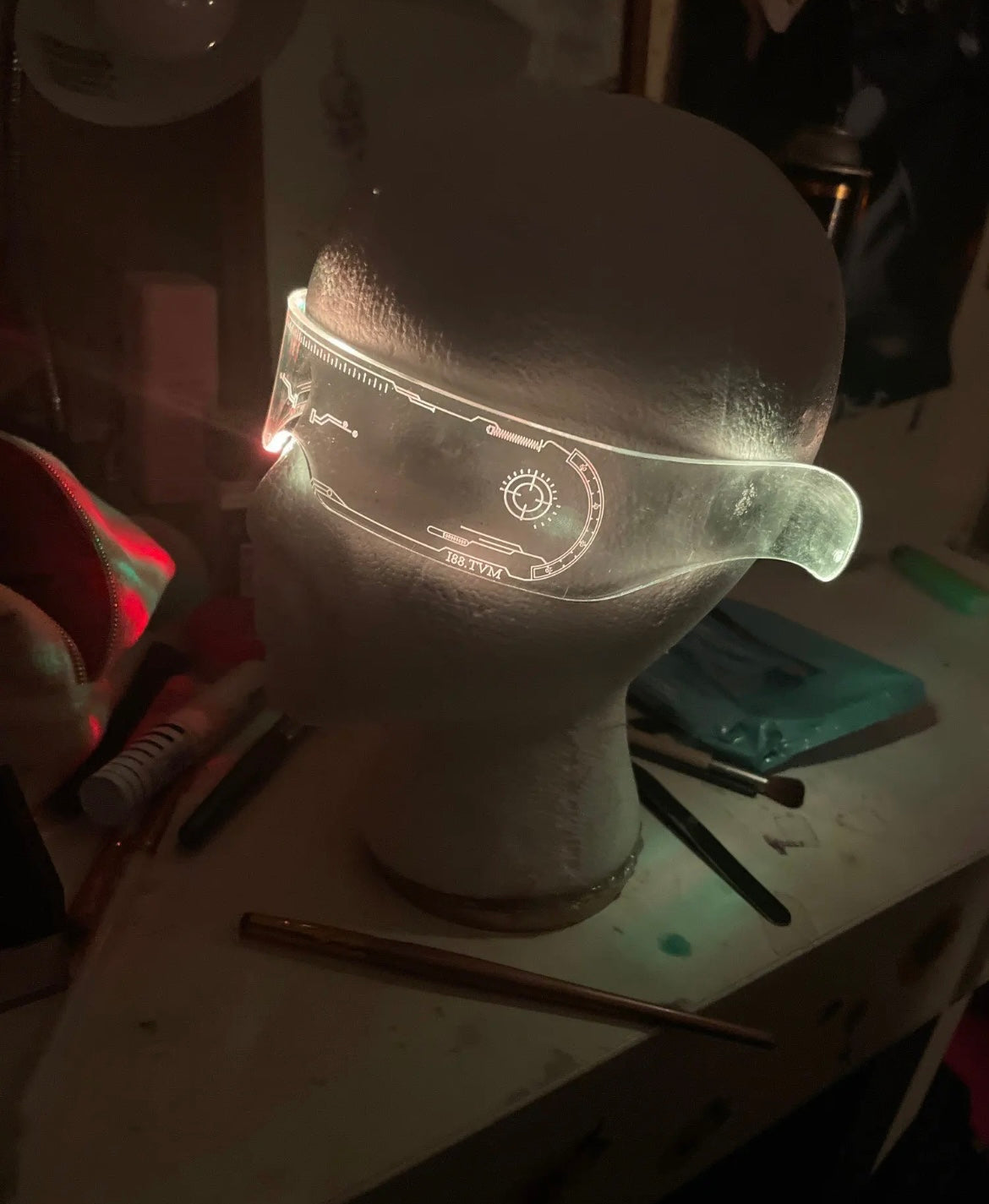 Led Işıklı Vintage Techno Gözlük