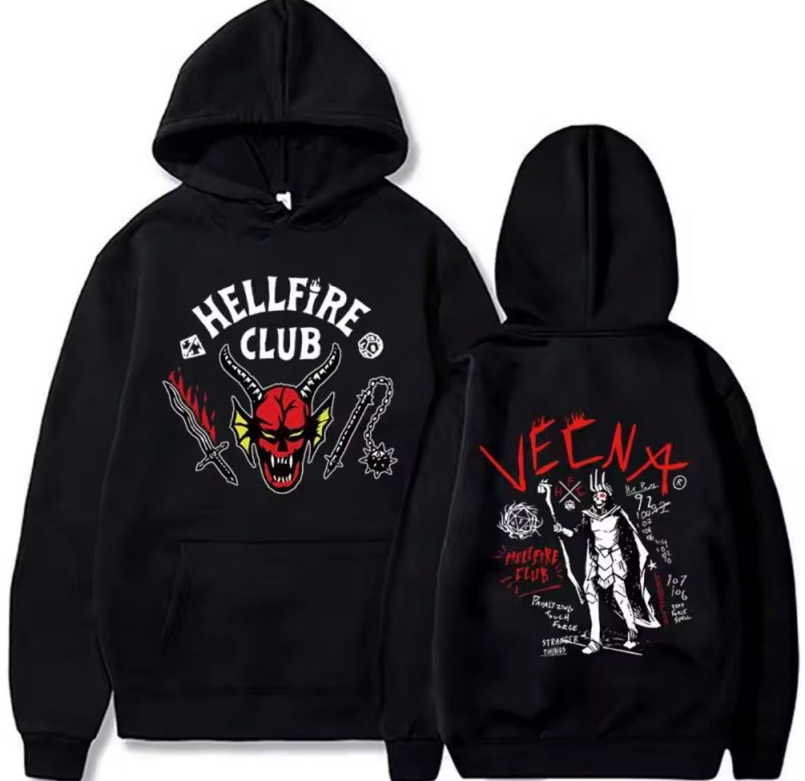 Stranger Things Hellfire Club - Long Sleeve T-shirt / Christmas Theme / Hoodie | Stranger Things Hellfire Kulübü - Uzun Kollu T-shirt / Noel Temalı / Hoodie