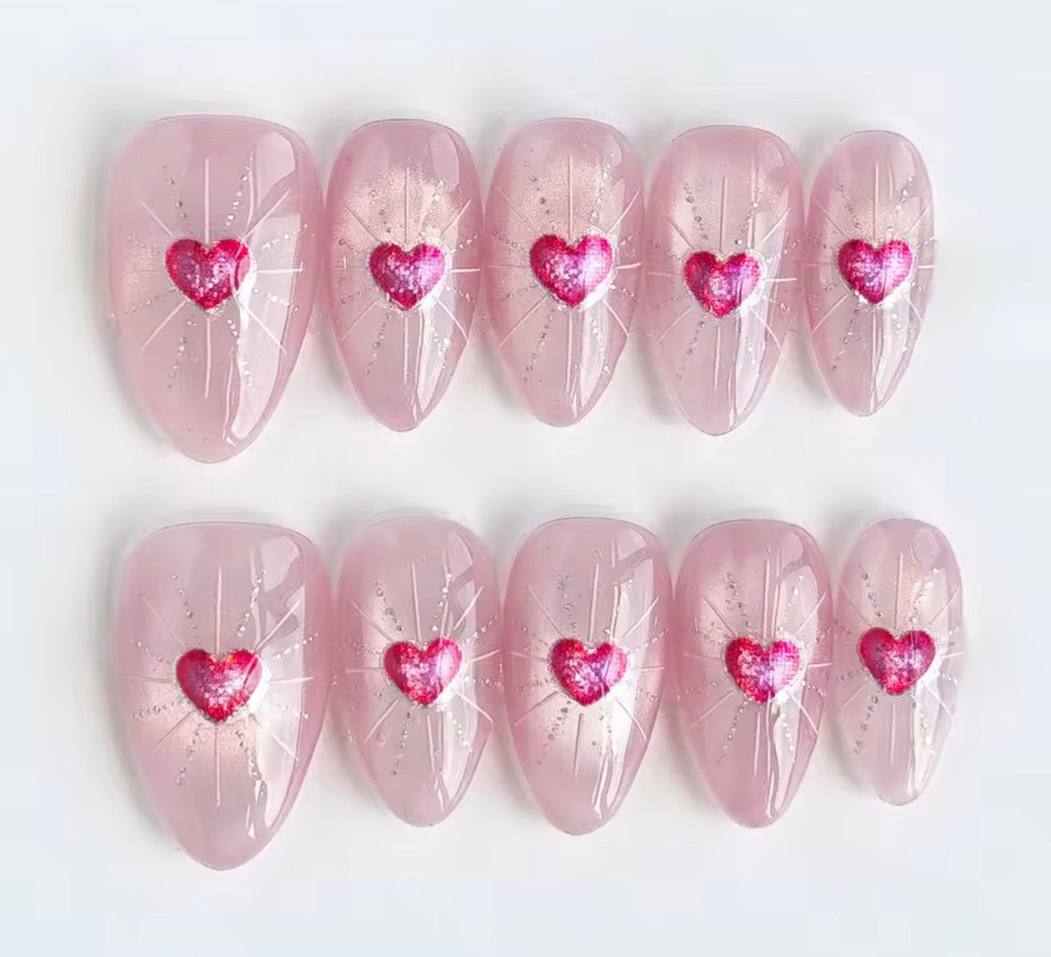 Handmade 3D Gel Press-On Nails - Nail Art Set