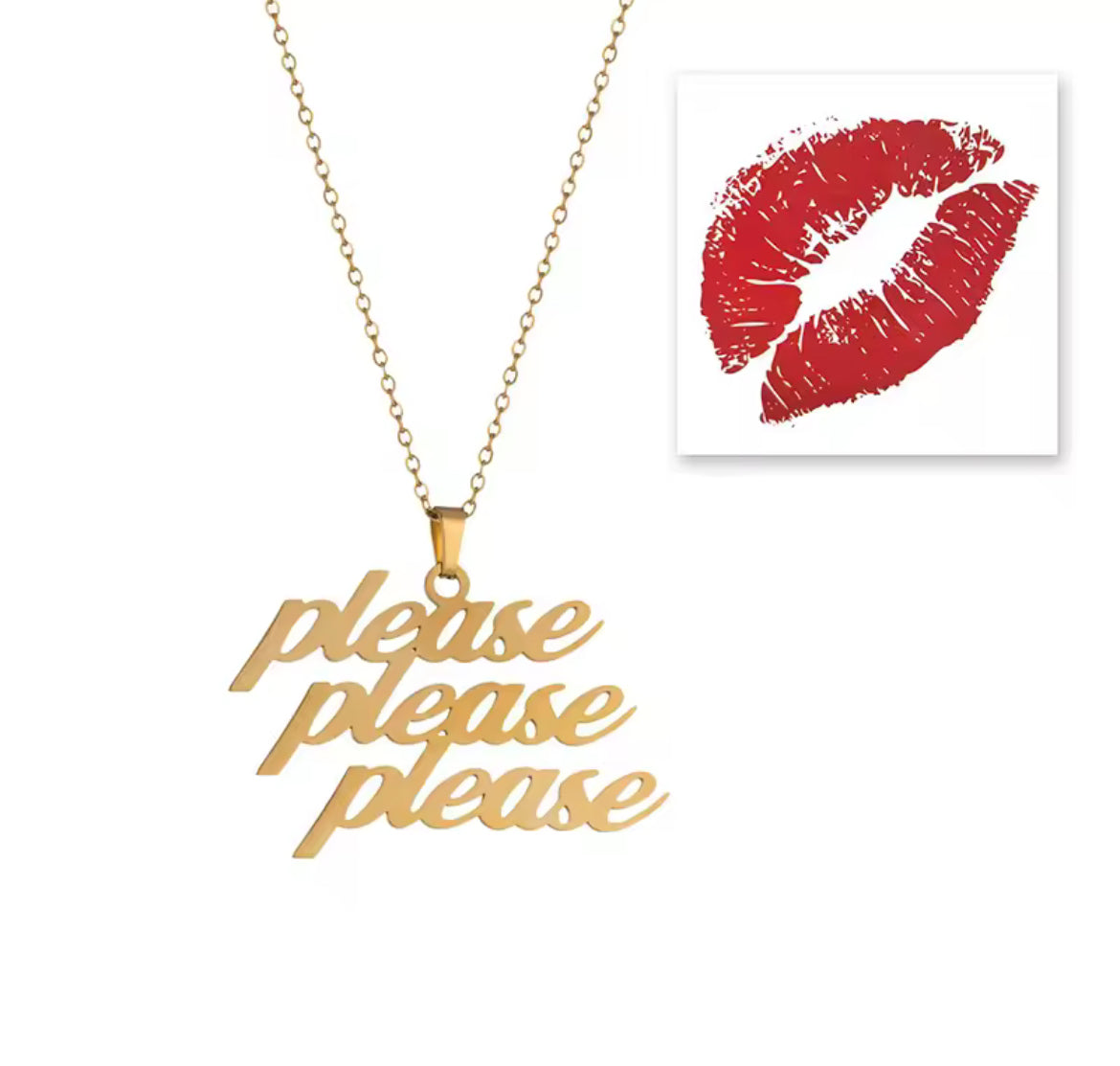 Sabrina Please Please Please Necklace / Kolye