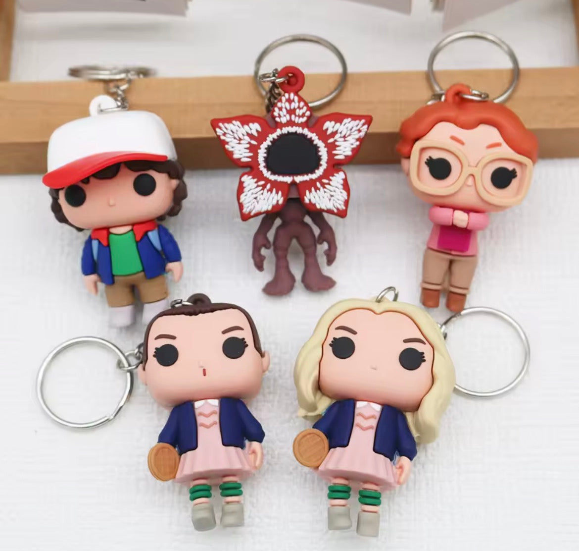 Stranger Things Funko Pop Keyring - Multiple Characters | Stranger Things Funko Pop Anahtarlık - Çoklu Karakterler