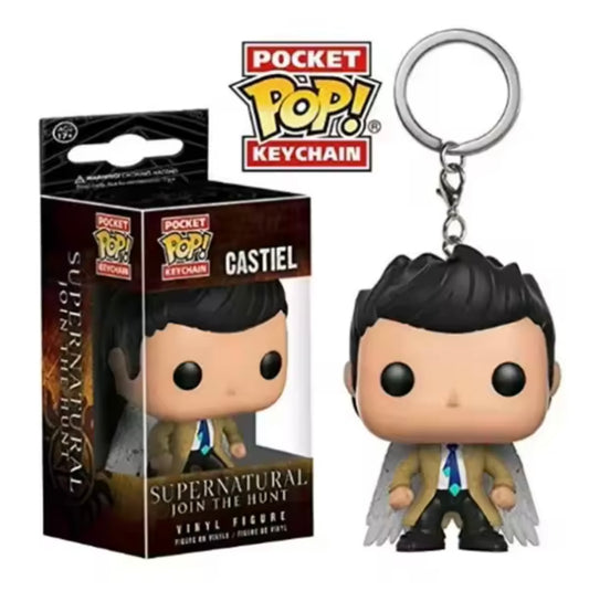 Supernatural Sam Dean Castiel Funko Pop Keyring - Supernatural Funko Pop Anahtarlık