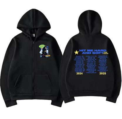 Billie - Hit Me Hard and Soft 2025 Tour Zipper Hoodie Jacket