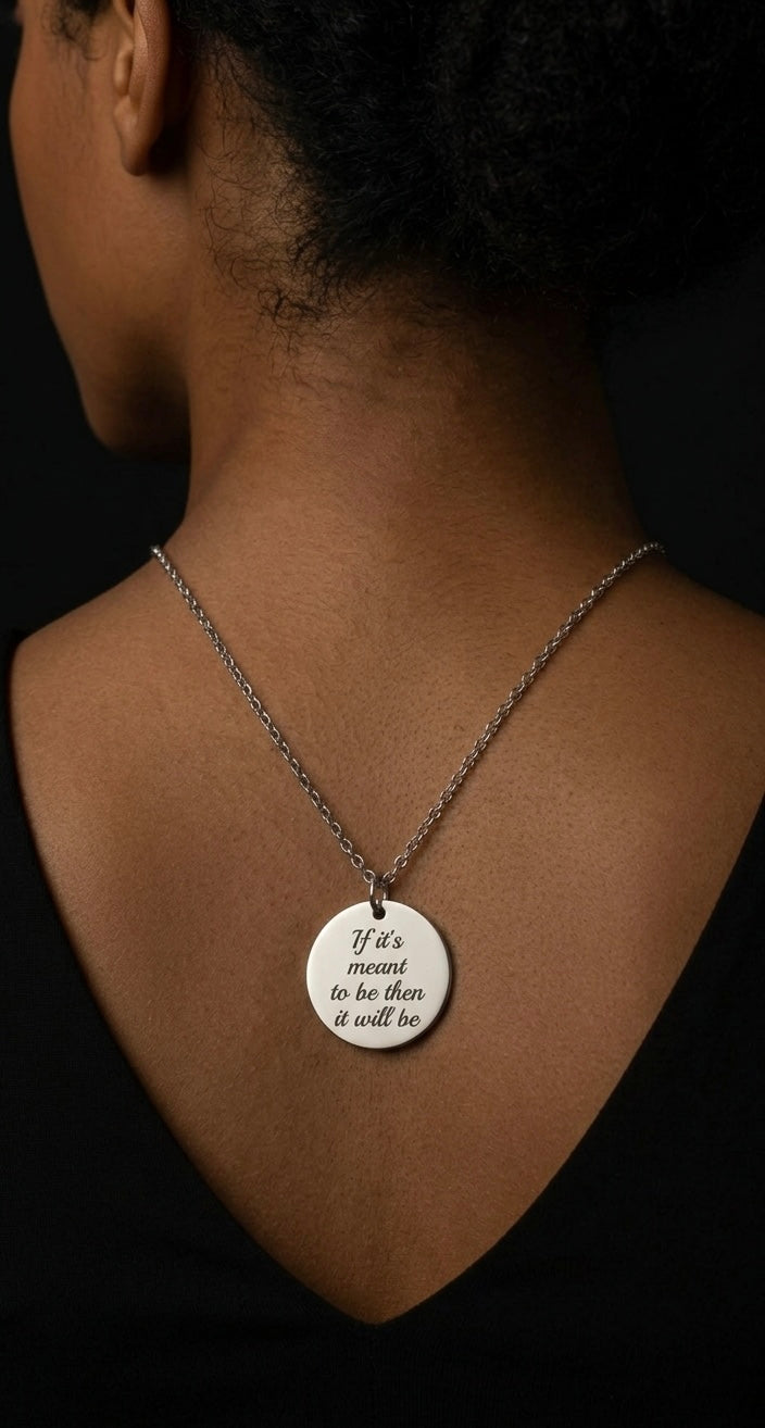 Ethel Cain Inspired 'If It's Meant To Be Then It Will Be' Necklace - Lyric Pendant