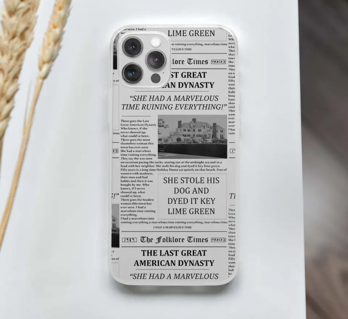 Taylor Gazete Görünümlü Telefon Kılıfları