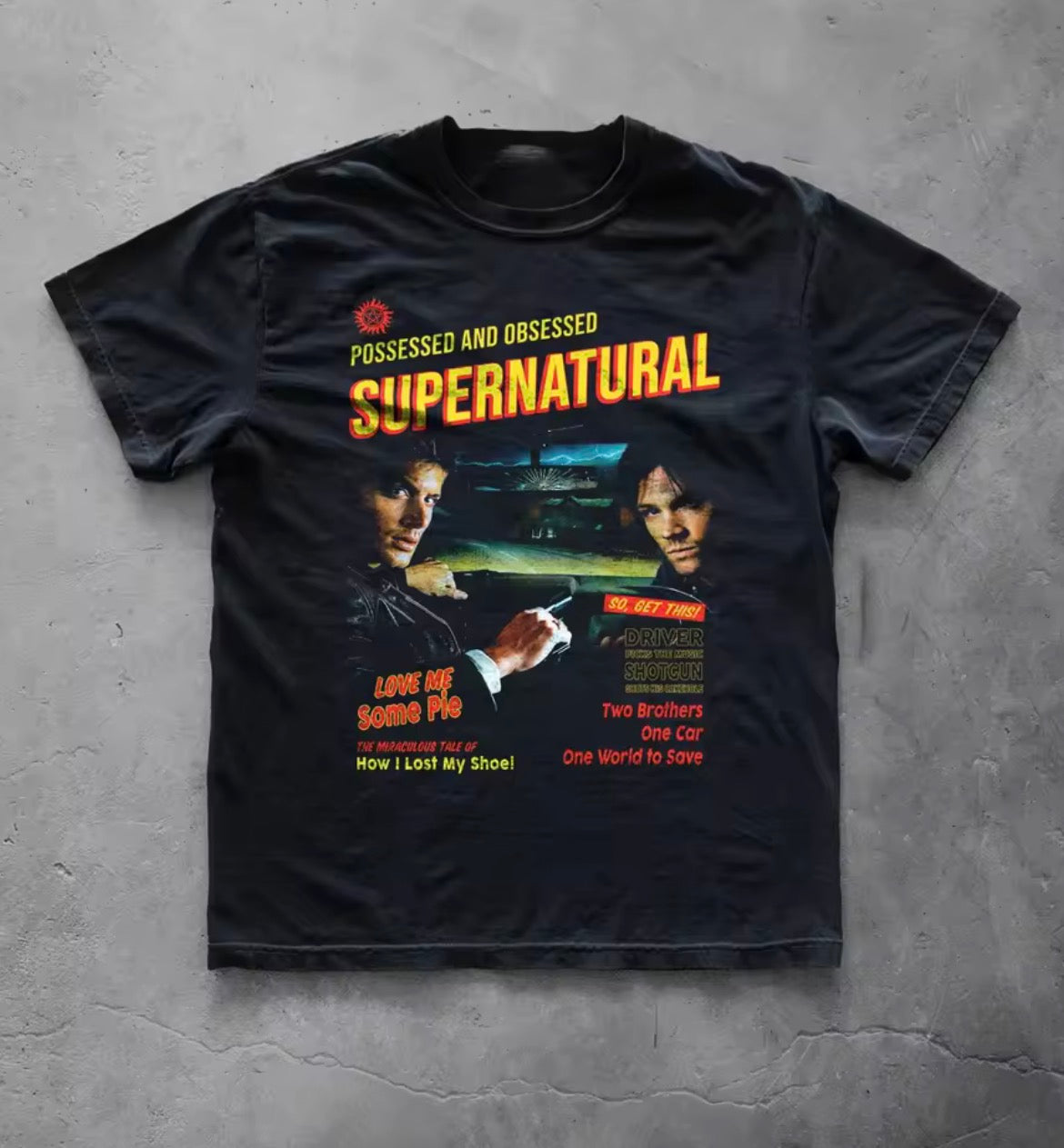 Supernatural Possessed and Obsessed Tee | Winchester Brothers Vintage Bootleg Style Shirt