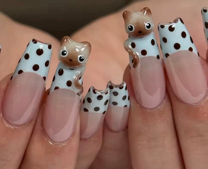 Handmade 3D Gel Press-On Nails - Nail Art Set