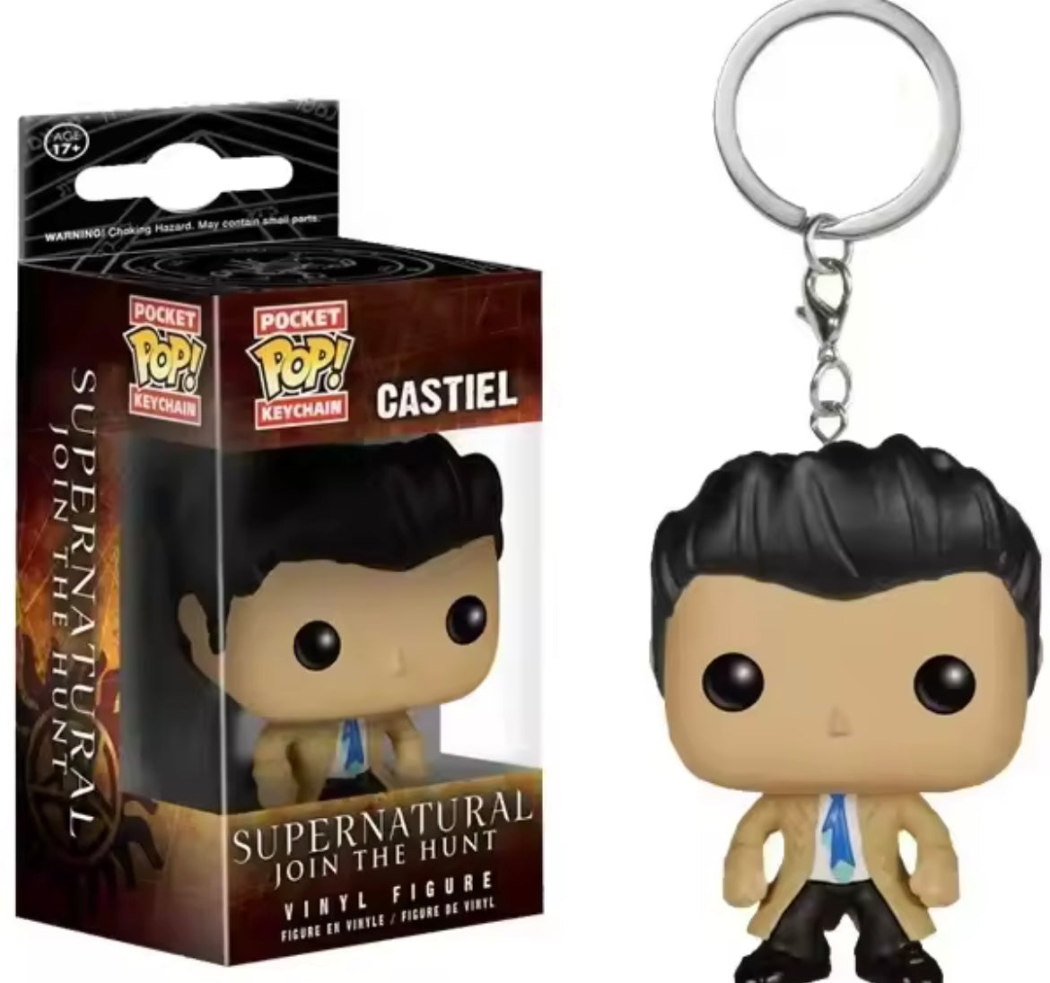 Supernatural Sam Dean Castiel Funko Pop Keyring - Supernatural Funko Pop Anahtarlık
