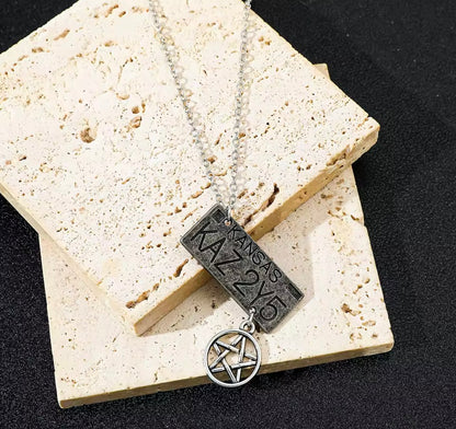 Supernatural Dean Winchester Kansas License Plate Pendant Necklace
