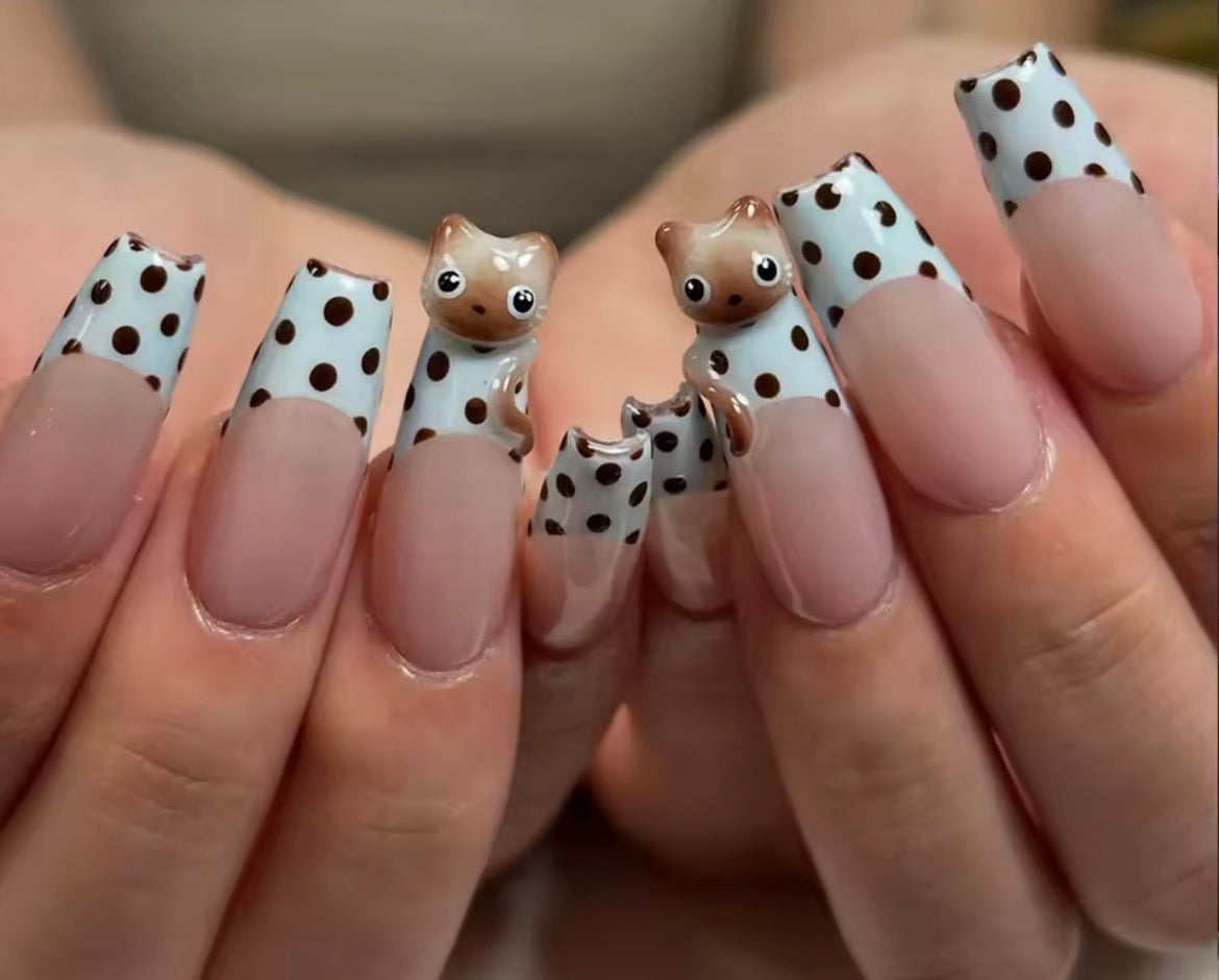 Handmade 3D Gel Press-On Nails - Nail Art Set