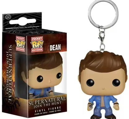 Supernatural Sam Dean Castiel Funko Pop Keyring - Supernatural Funko Pop Anahtarlık