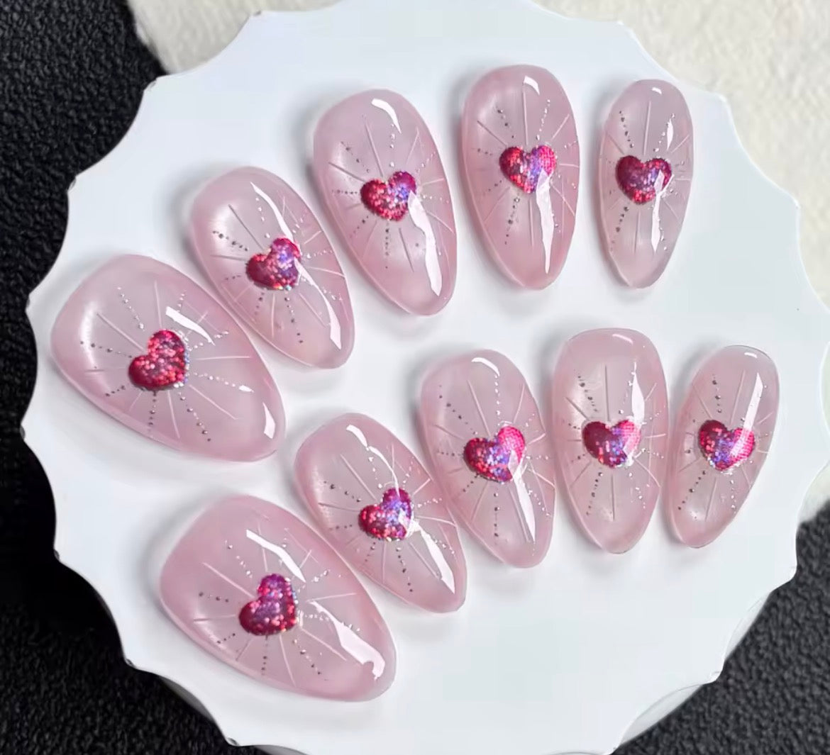 Handmade 3D Gel Press-On Nails - Nail Art Set