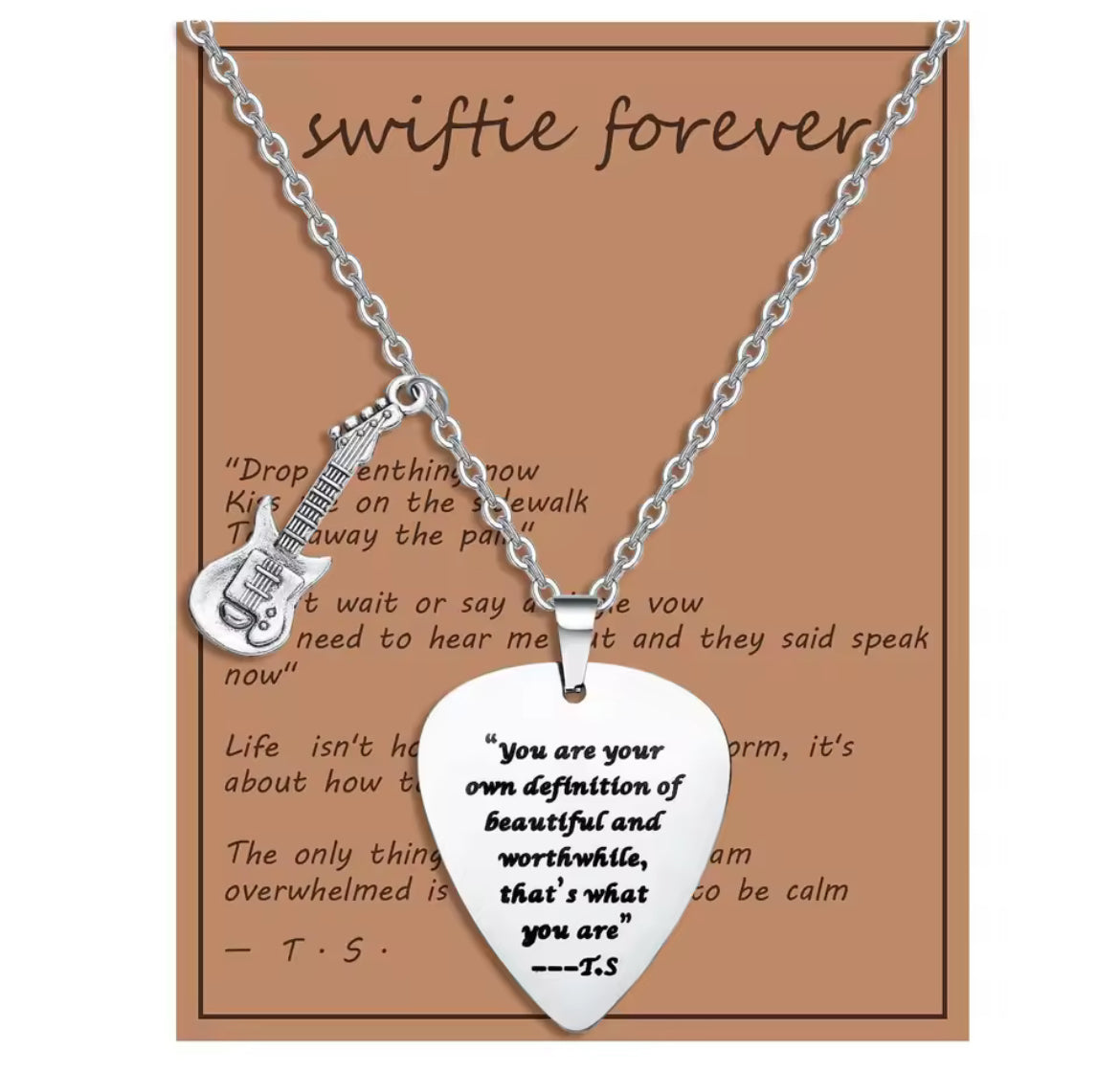 Taylor Life Quotes Necklace / Taylor Hayat Sözleri Kolye
