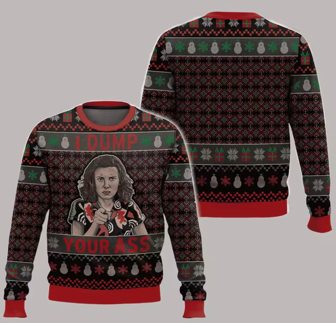 Stranger Things Christmas Sweater - Multiple Designs Available | Stranger Things Noel Kazağı - Çoklu Tasarım Mevcut