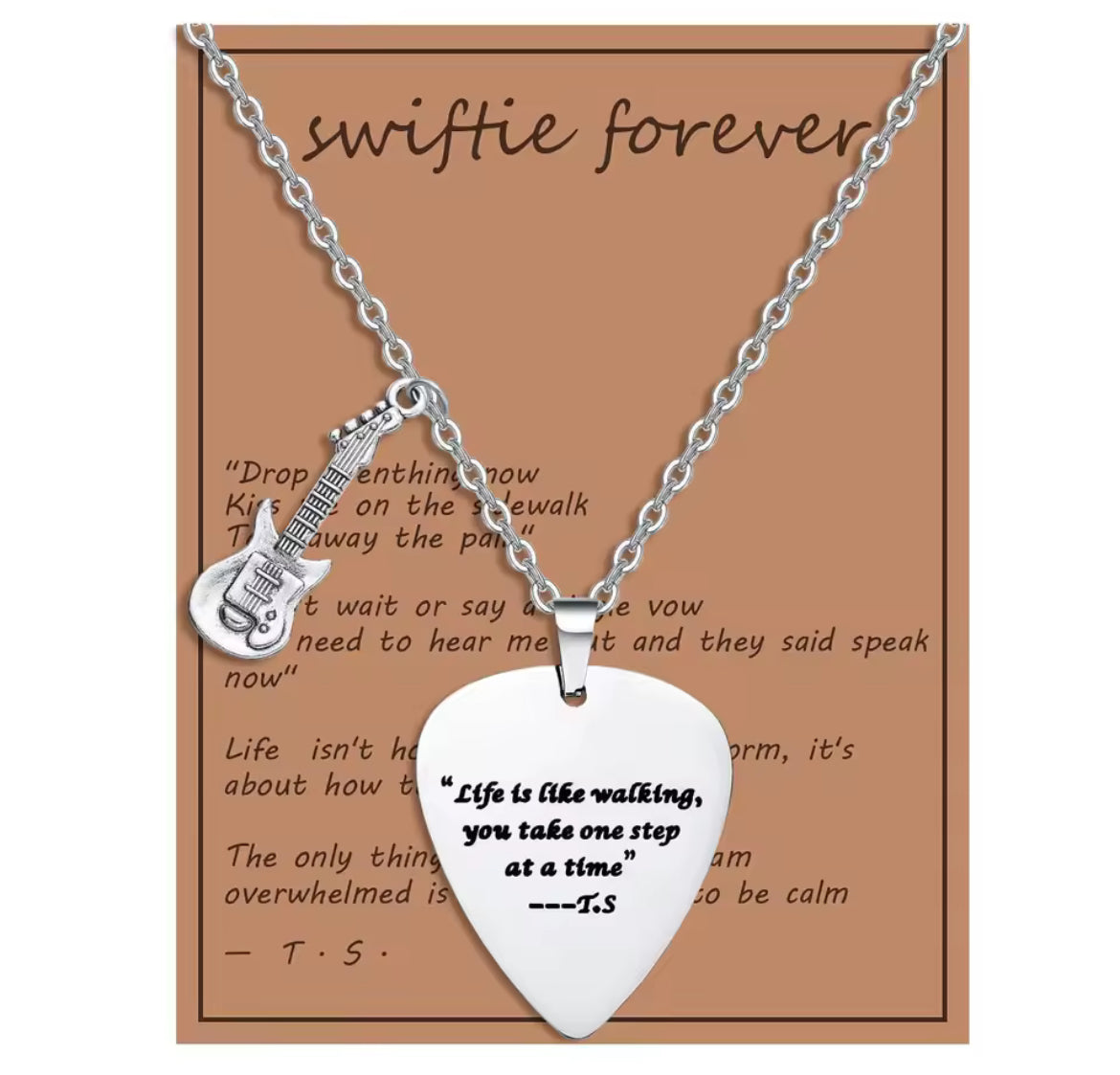 Taylor Life Quotes Necklace / Taylor Hayat Sözleri Kolye