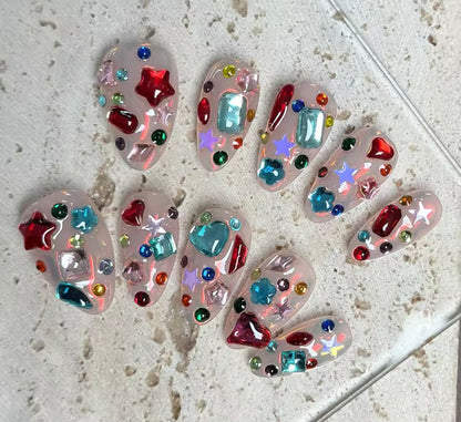Handmade 3D Gel Press-On Nails - Nail Art Set