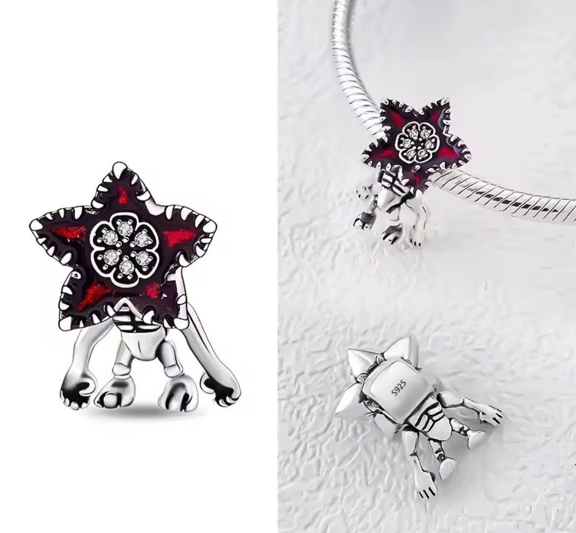 Stranger Things Charm Bracelet with Charms - Demogorgon & More | Stranger Things Charm Bilezik ve Charm'lar - Demogorgon ve Daha Fazlası