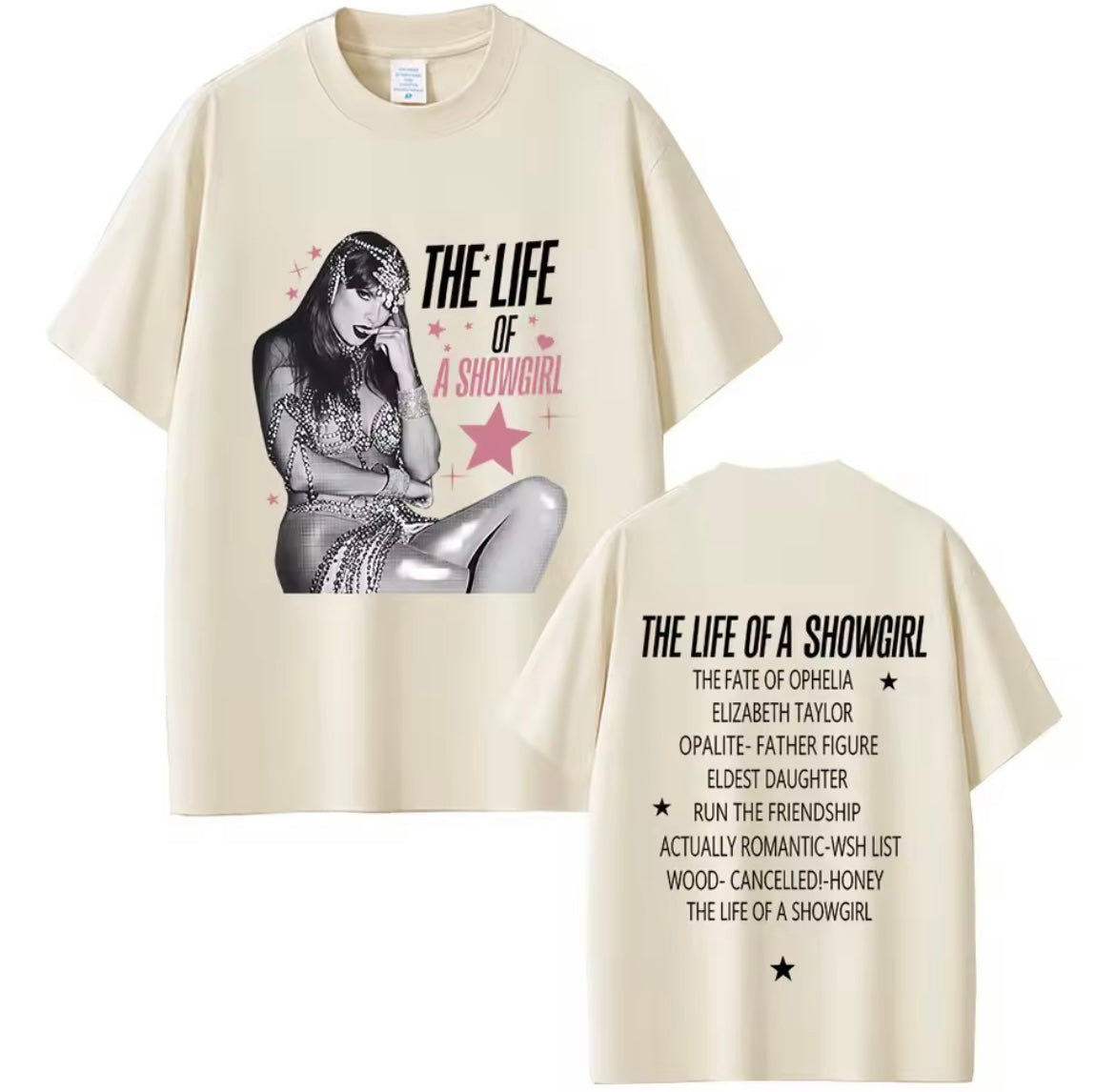 Taylor The Life Of A Showgirl Album T-shirt Tee | Taylor The Life Of A Show Girl Albüm Tişört