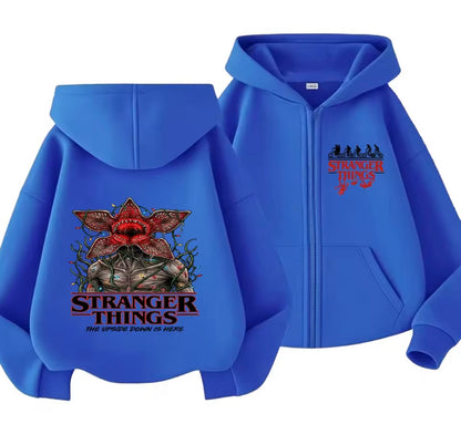Stranger Things Upside Down Demogorgon Zip-Up Hoodie | Stranger Things Upside Down Demogorgon Fermuarlı Hırka