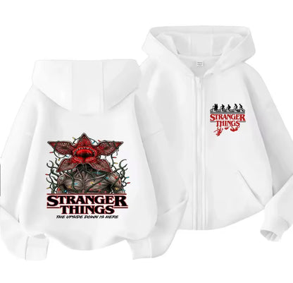 Stranger Things Upside Down Demogorgon Zip-Up Hoodie | Stranger Things Upside Down Demogorgon Fermuarlı Hırka