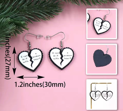 Taylor 'I Can Do It With A Broken Heart' & Lover Earrings - Eras Tour Inspired Jewelry