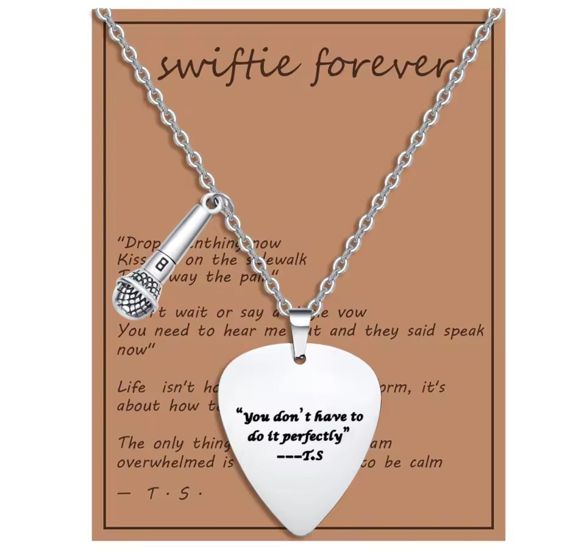 Taylor Life Quotes Necklace / Taylor Hayat Sözleri Kolye