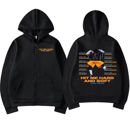 Billie - Hit Me Hard and Soft 2025 Tour Zipper Hoodie Jacket