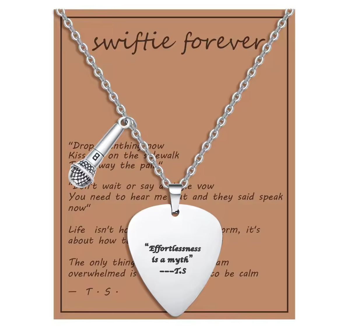 Taylor Life Quotes Necklace / Taylor Hayat Sözleri Kolye