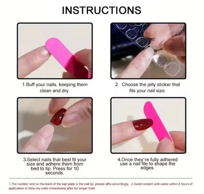 Handmade 3D Gel Press-On Nails - Fruit Design
