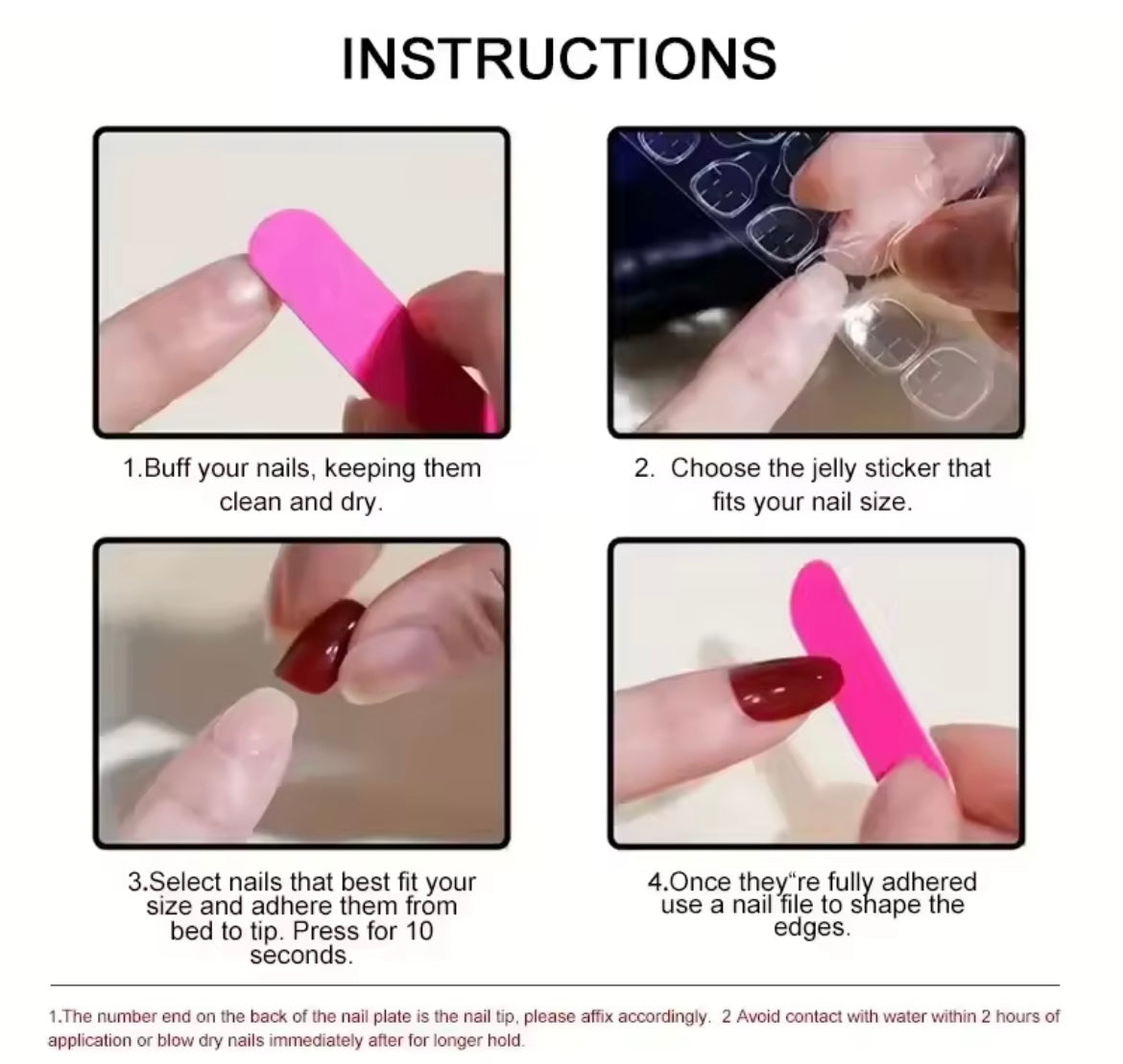 Handmade 3D Gel Press-On Nails - Custom Nail Art Set