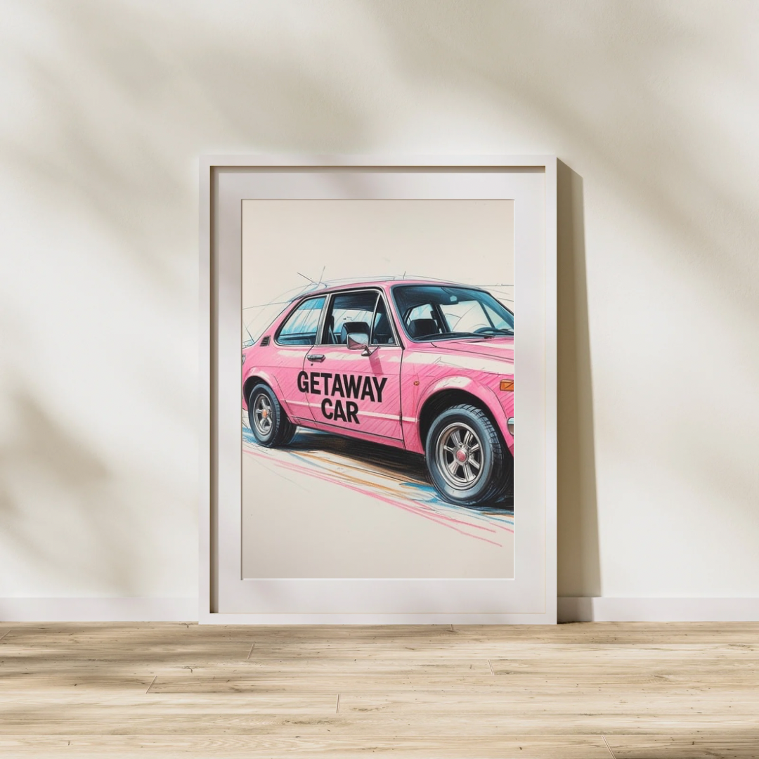 Taylor Getaway Car Poster - Digital A4 Poster