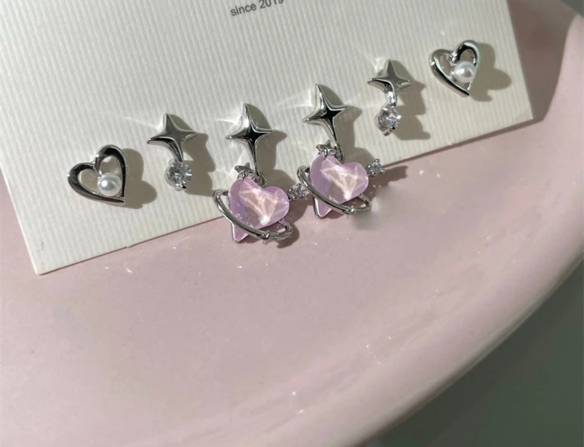 Pembe Kristal Küpe