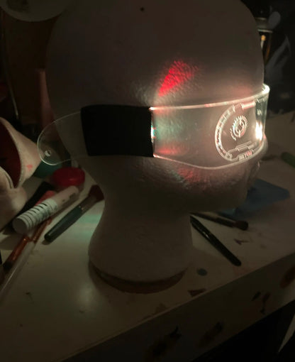 Led Işıklı Vintage Techno Gözlük